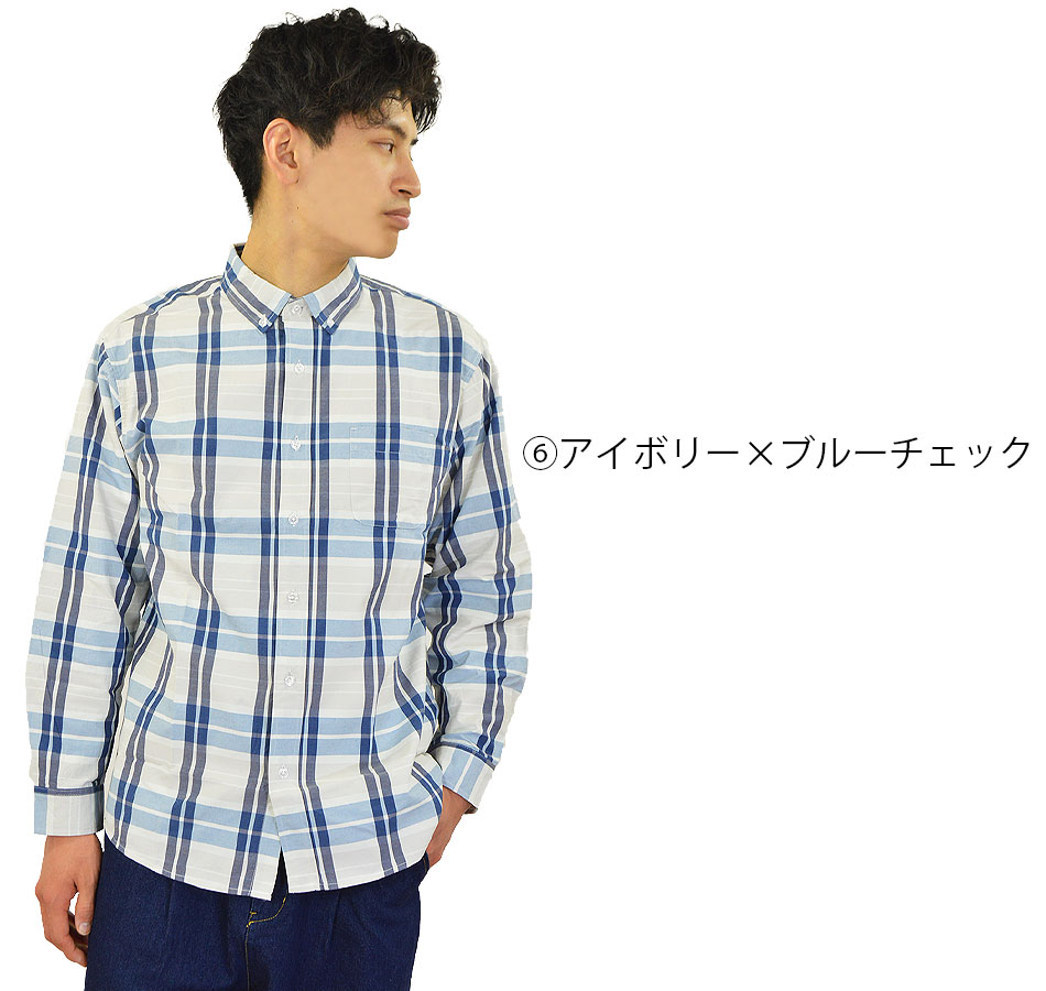 オンラインショップ シャツ メンズ バンドカラーシャツ ボタンダウンシャツ 長袖 服&ファッション小物