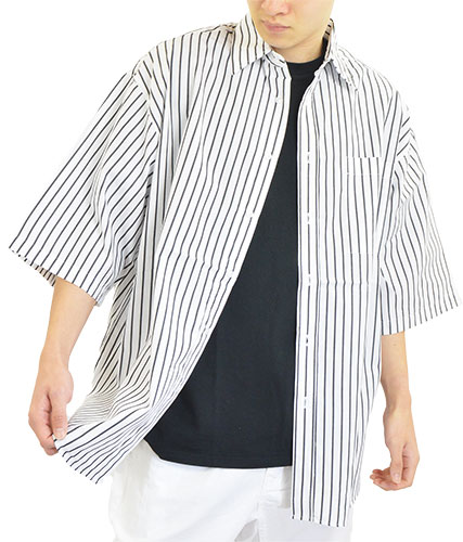 休日と詩 半袖ビッグシャツ 綿100% ライトグレー 休日と詩 | TANDEY ONLINE STORE