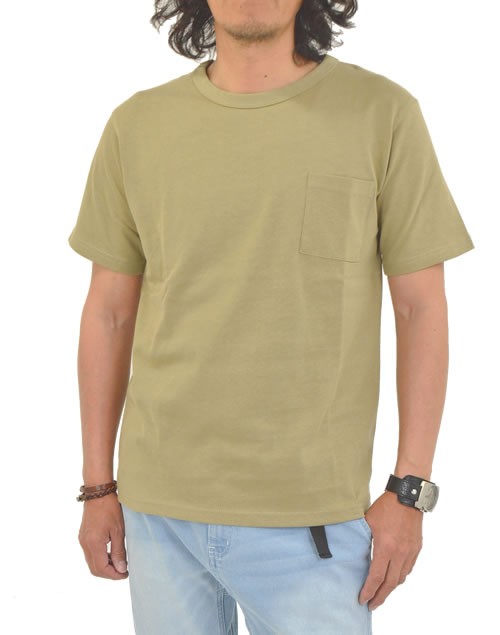 Tシャツ 厚手 メンズ 半袖 ヘビーウェイト 天竺 ポケット付き