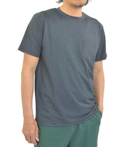 胸ポケ Tシャツ 半袖 メンズ 接触冷感 スタンダード 胸ポケット