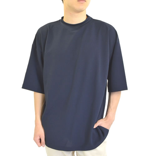 モックネック Tシャツ メンズ 大きいサイズ 夏服 半袖 カットソー 肘丈 5分袖Tシャツ ダボTシャツ ストレッチ ゴルフウェア ビッグTシャツ オーバーサイズ｜adamas｜09