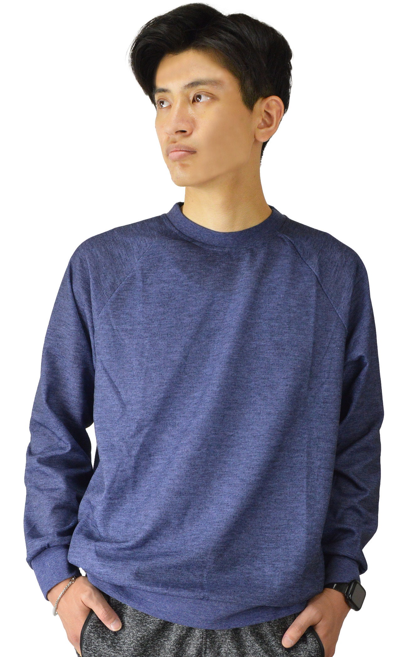 トレーナー メンズ プルオーバー 無地 長袖 スウェット Tシャツ ロンT 