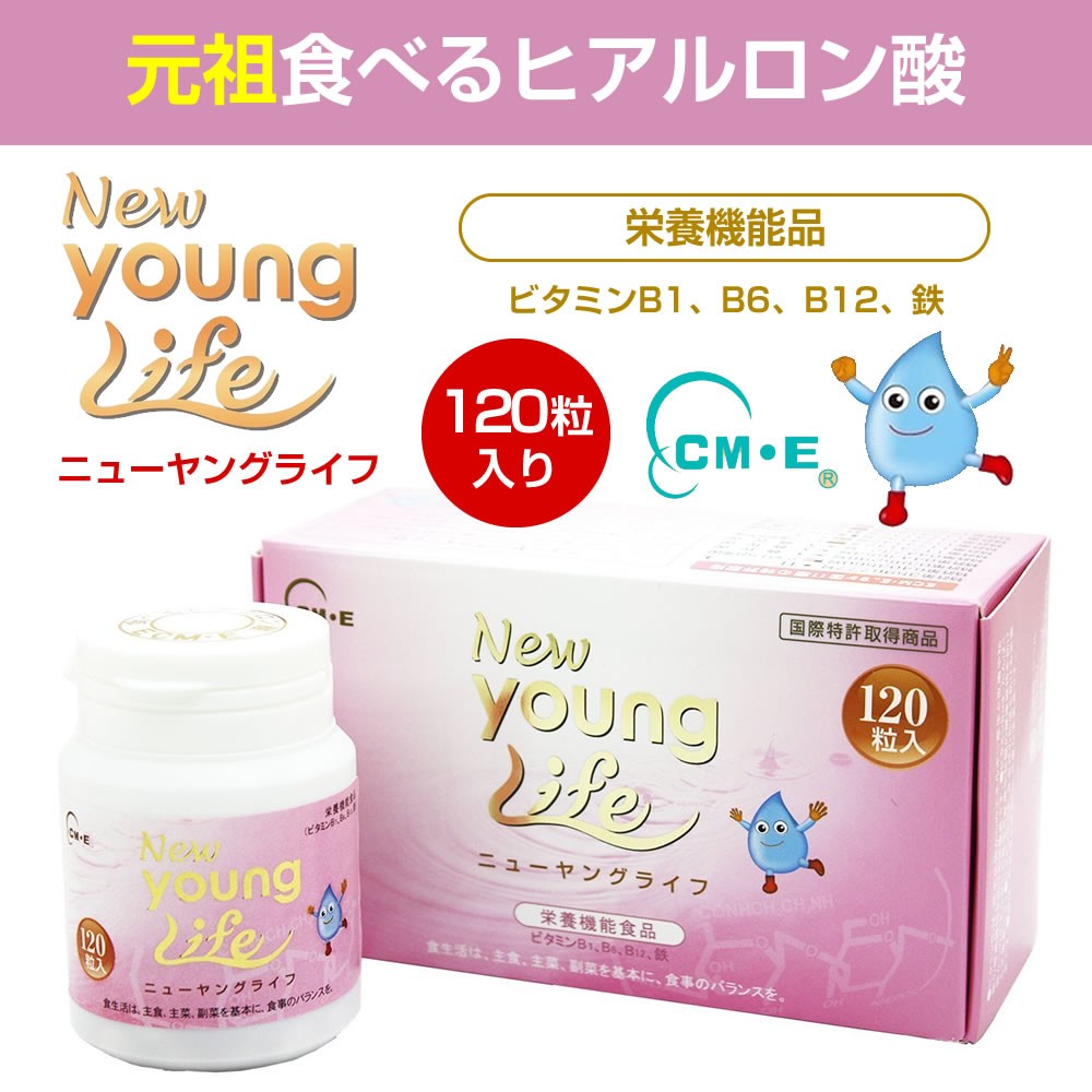 グルコサミン 飲むヒアルロン酸 ECM-E ニューヤングライフ120粒入　NEW YOUNG LIFE　アダプトゲン製薬　N-アセチルグルコサミン