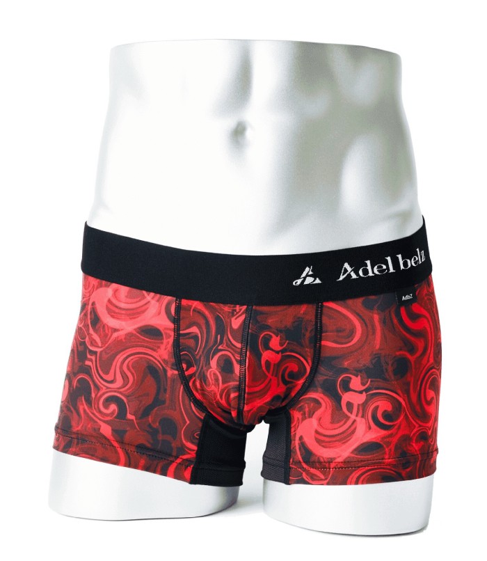 Adelbelz(アデルベルツ) 高級 ボクサーパンツ メンズ ブランド ナイロン ツルツル 日本製 おしゃれ 男性下着 赤 派手 グラデーション  バレンタイン プレゼント