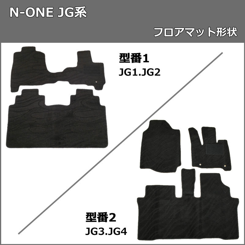 N-ONEJG系フロアマット形状比較
