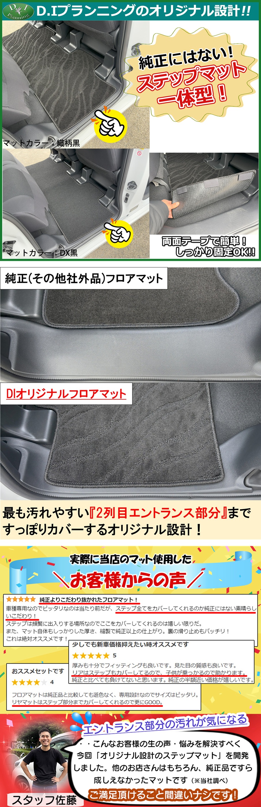 ルークス44系フロアマット形状比較