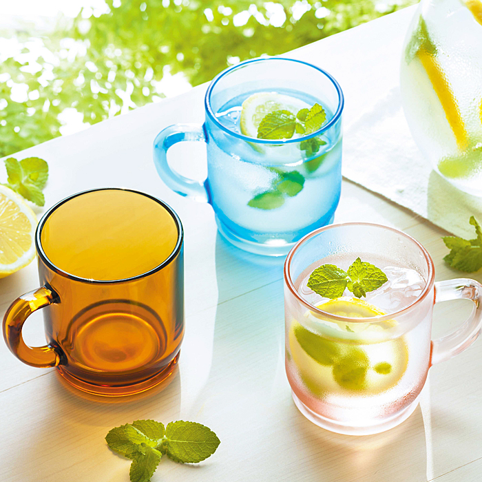 ADERIA おしゃれ ガラス マグカップ repasser colored ICE MUG