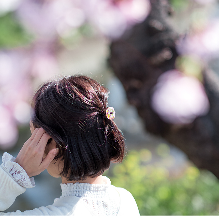 津軽びいどろ 桜 ヘアゴム さくらさくら ヘアドロップ アデリア 日本製