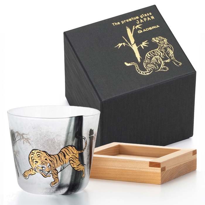 ADERIA おしゃれ 日本酒グラス 220ml 桝コースター セット 竹虎 PNT