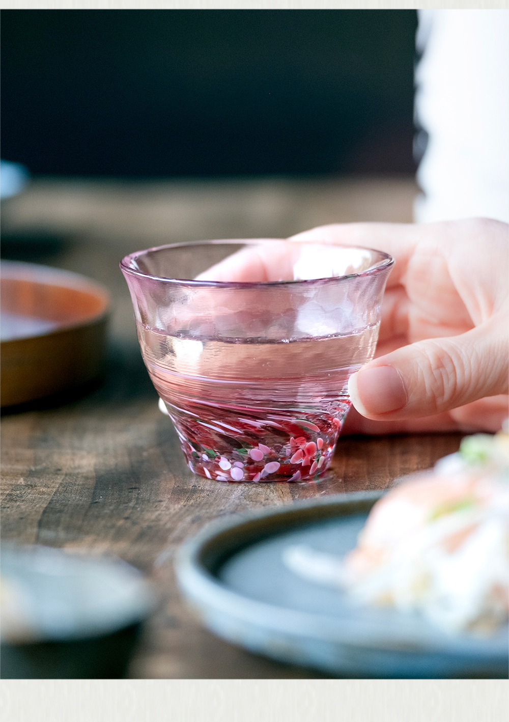 津軽びいどろ 盃 ペア おちょこ おしゃれ ガラス 【 津軽びいどろ 六の