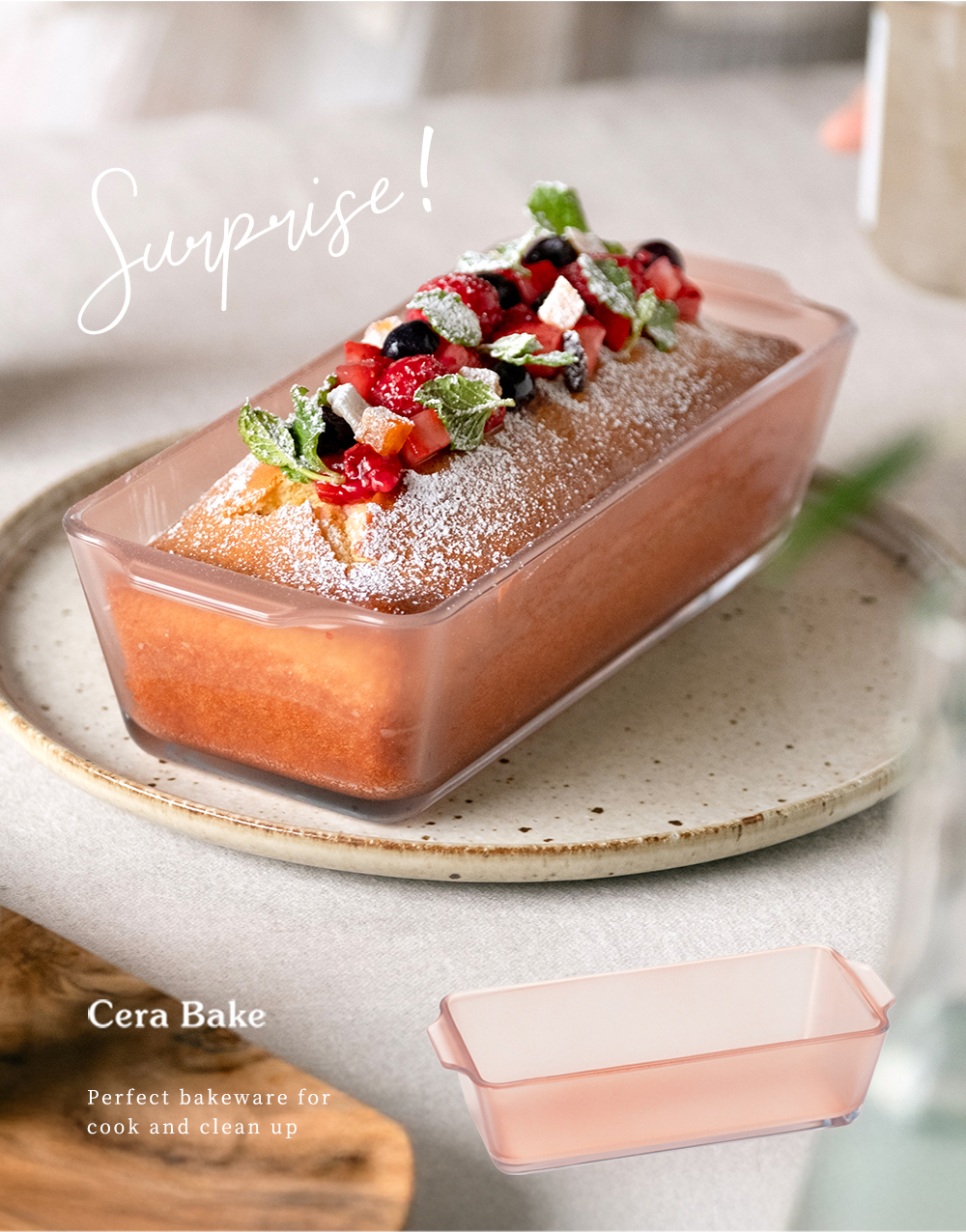 ADERIA 直営店限定カラー セラベイク パウンドケーキM 800ml 耐熱