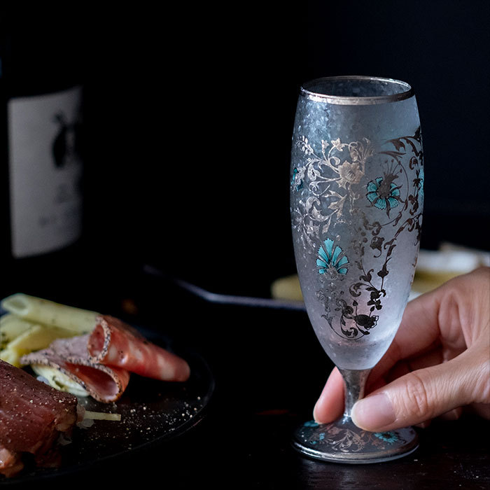 おしゃれ 日本酒グラス ペアセット 125ml エルドラード アラベスク