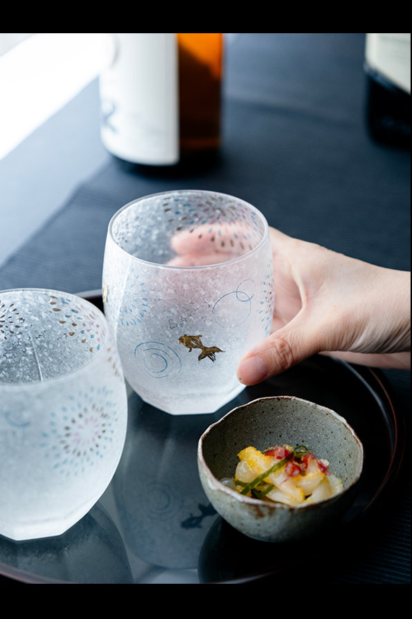 ADERIA おしゃれ ロックグラス ペアセット 花火 PNT 化粧箱入 アデリア