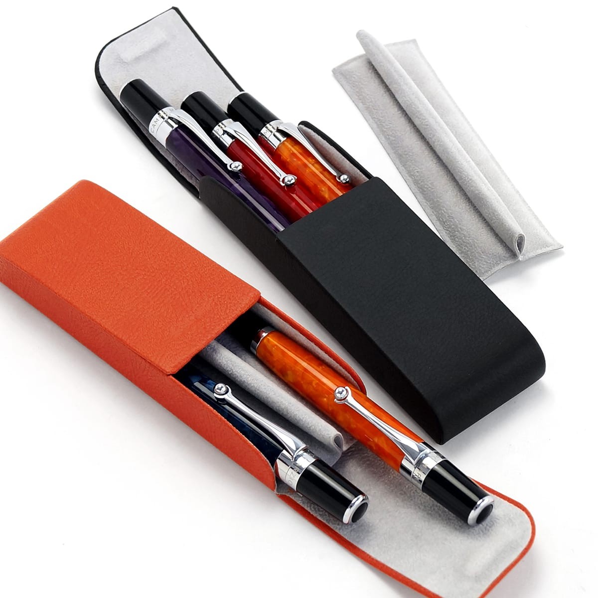 新品未使用希少ジョルジュ フェドンFEDON オレンジカラー 万年筆 ペン