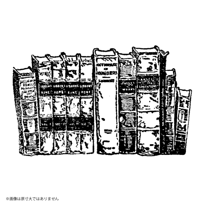 ラバースタンプ 輸入 100Proof Press #5537 Row of Books 並んだ本 スタンプ はんこ 本 洋書 背表紙 |  | 02