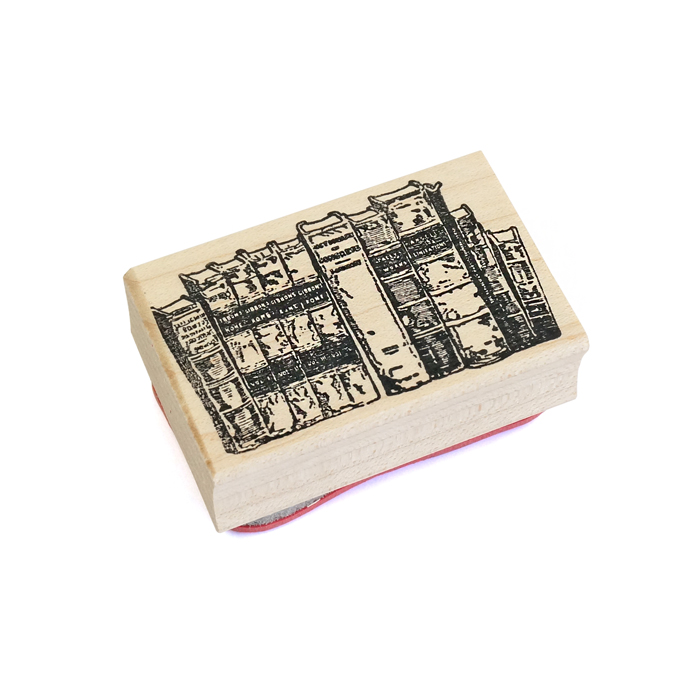ラバースタンプ 輸入 100Proof Press #5537 Row of Books 並んだ本 スタンプ はんこ 本 洋書 背表紙 |  | 01