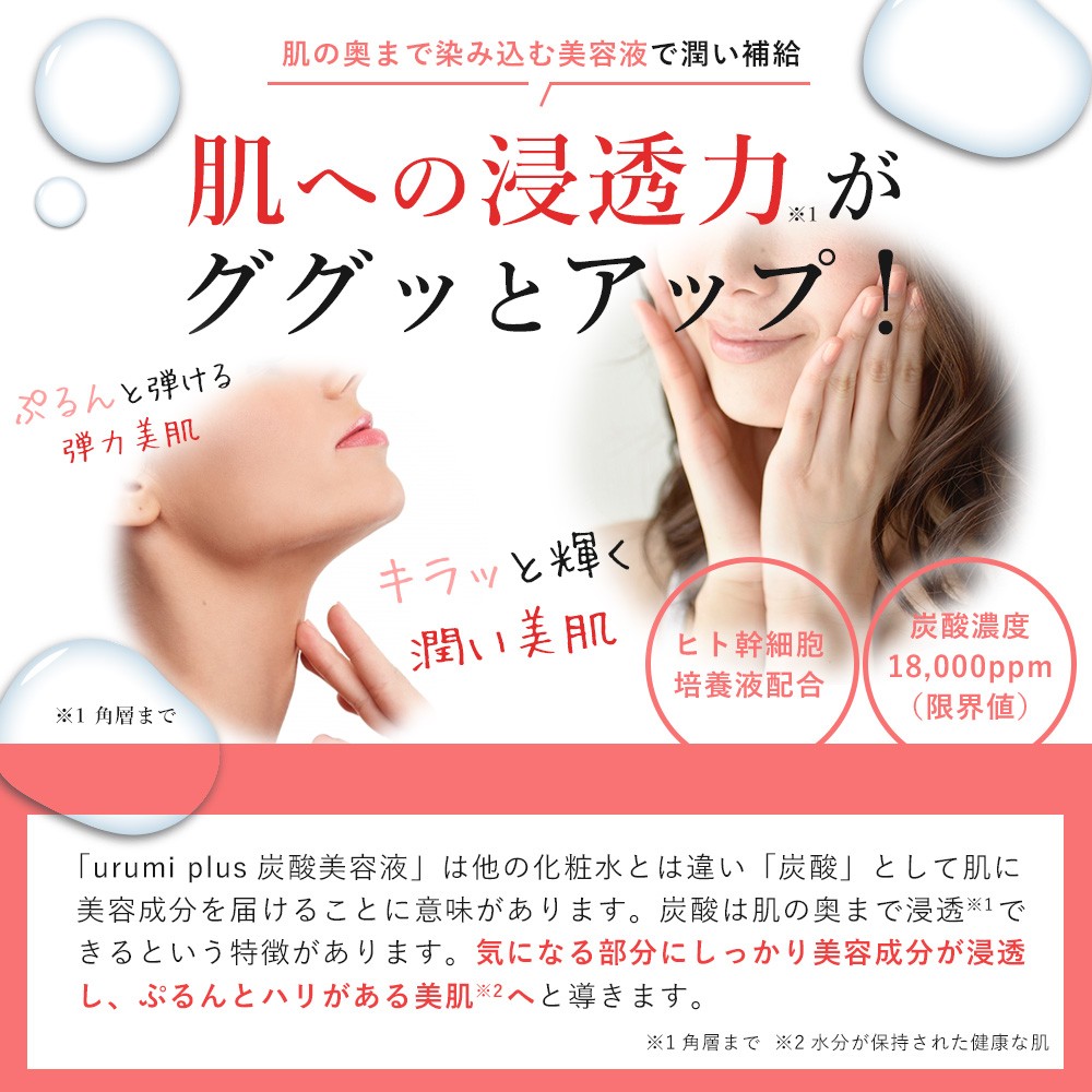 urumi plus ウルミプラス 美容液 炭酸美容液 乾燥 目元 口元 たっぷり