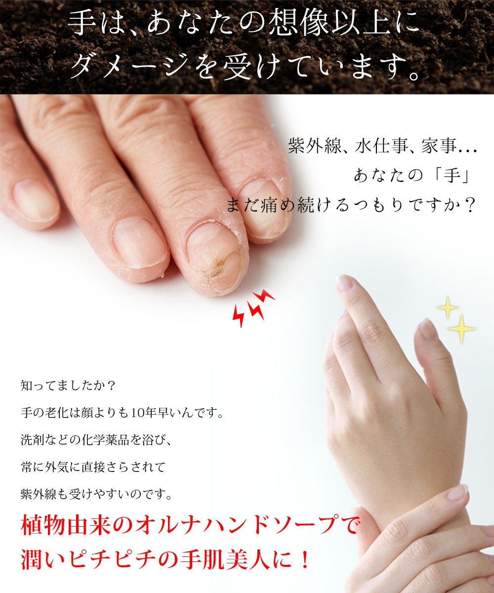 ハンドソープ ボトルおしゃれ ギフト 泡 手荒れ ハンドケア 保湿 液体 手洗い 除菌 ランキング おすすめ オルナ オーガニック 500ml 鶴西オンラインショップ 通販 Paypayモール