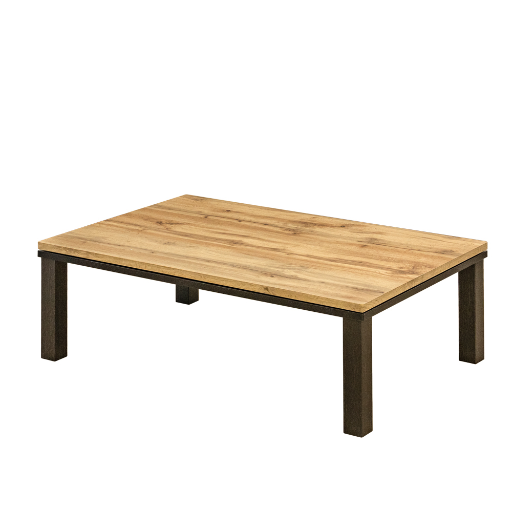 こたつ こたつテーブル 120cm×80cm 長方形 木製 洋風コタツ 510W