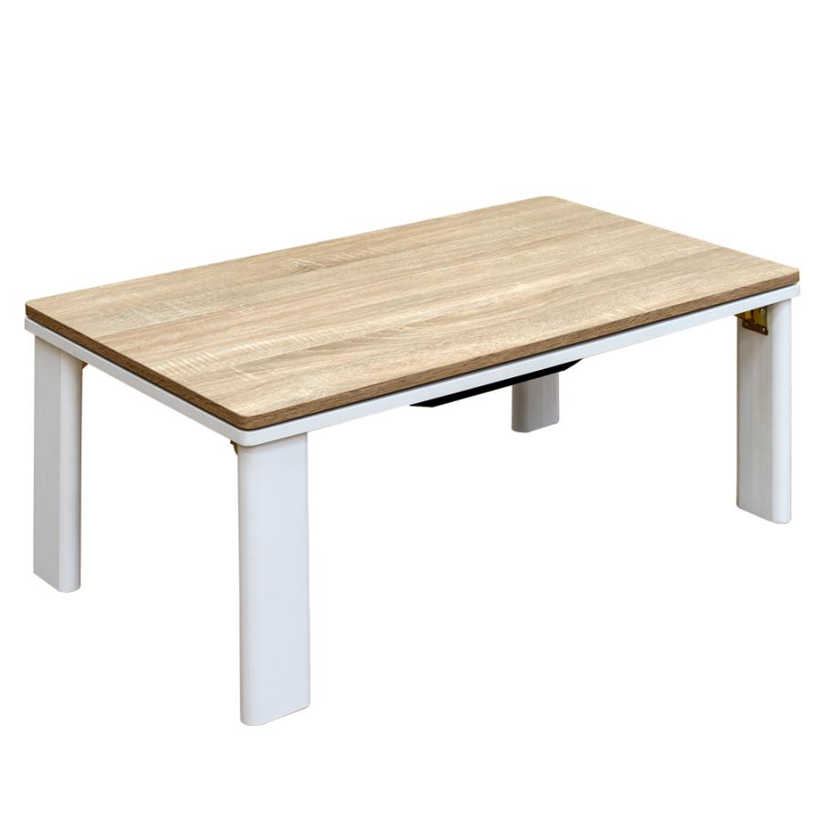 こたつ こたつテーブル 90×50cm 折りたたみ式 300W 木目柄 アンティーク風 長方形｜adhoc-style｜03