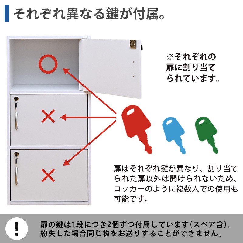 鍵付ラック3段 FB-03K