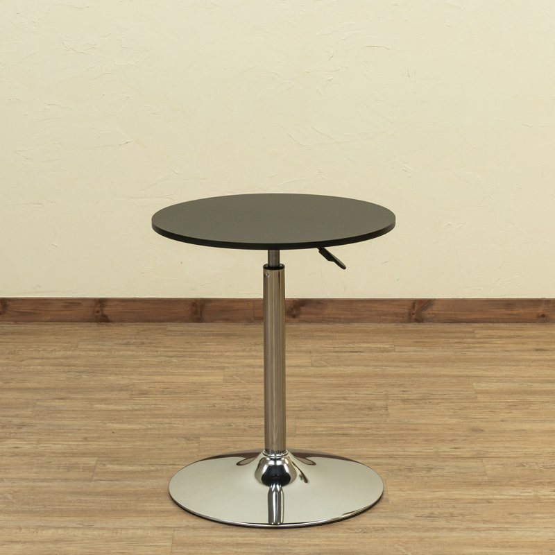 バーテーブル 55cm幅 昇降式 丸型 HT-14 カフェテーブル 高さ調節可能 