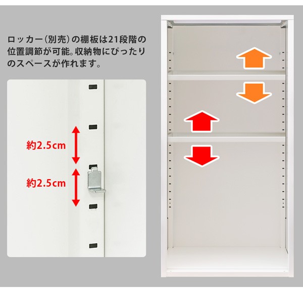 キューブBOX鍵付ロッカーハイタイプ用棚板　JAC-06WH