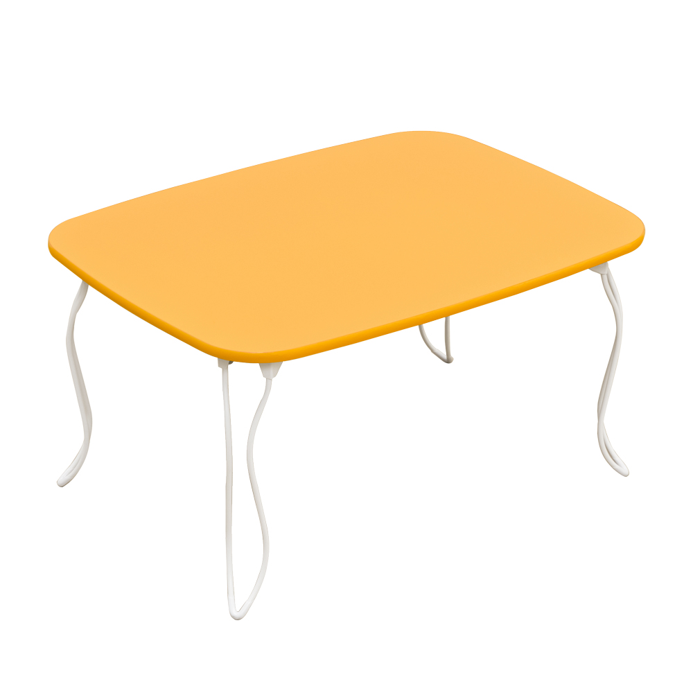 折りたたみテーブル 60cm×40cm 猫脚 木製 小さめ コンパクトサイズ ビタミンカラー 緑 グリーン オレンジ系 白 ホワイト｜adhoc-style｜03