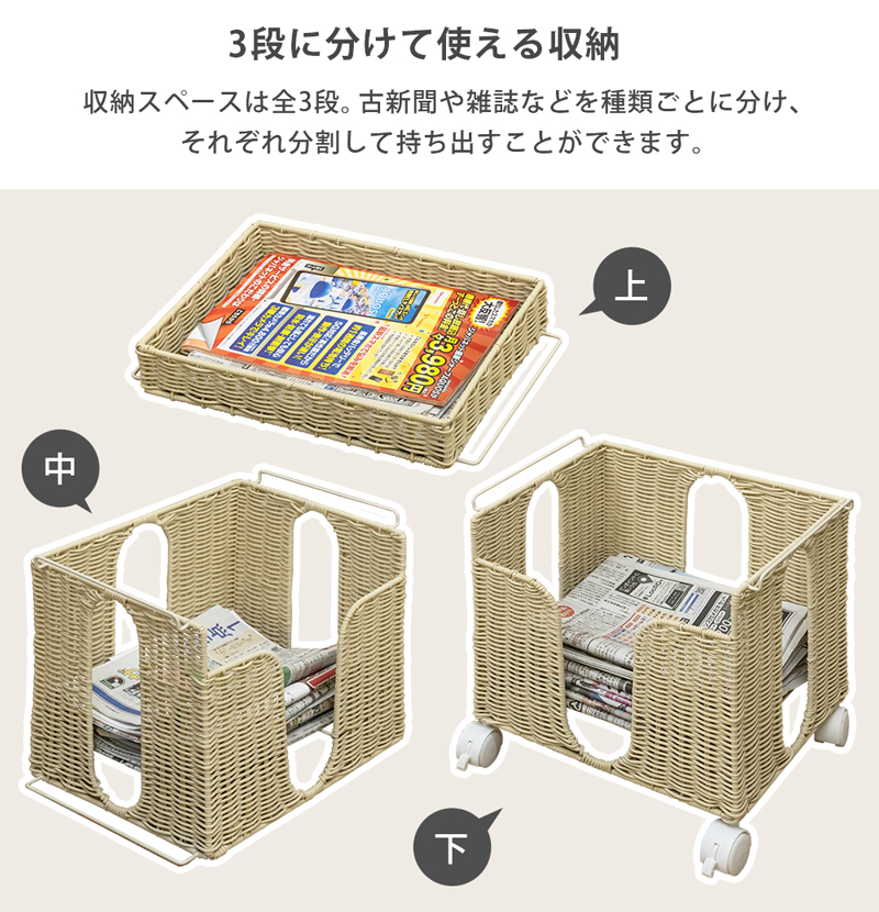 ラタン新聞ストッカー TME-21