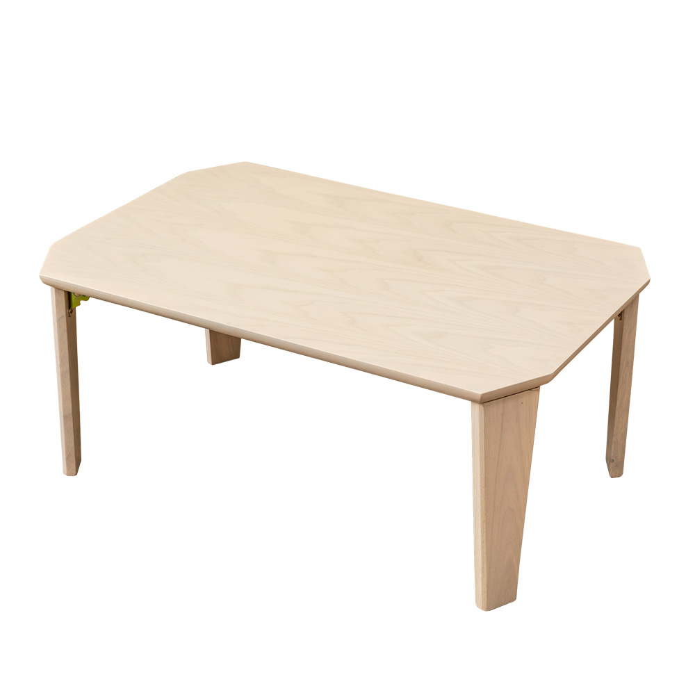 折りたたみテーブル 75cm×50cm 木目柄 木製 ローテーブル