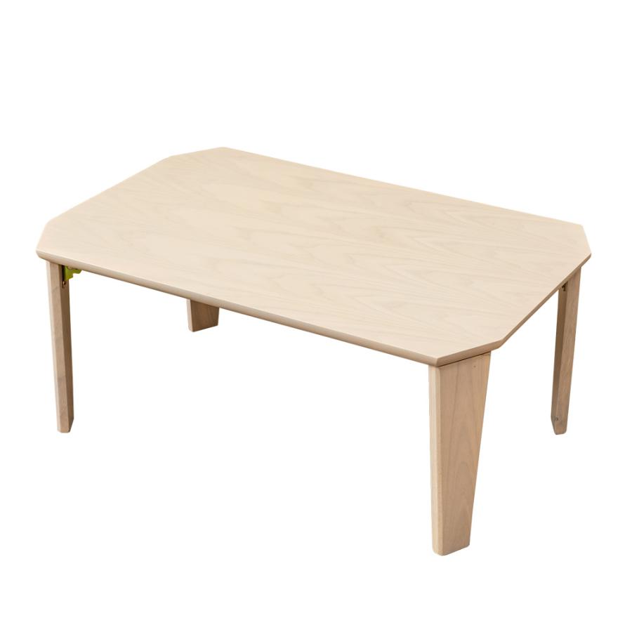 折りたたみテーブル 75cm×50cm 木目柄 木製 ローテーブル｜adhoc-style｜04