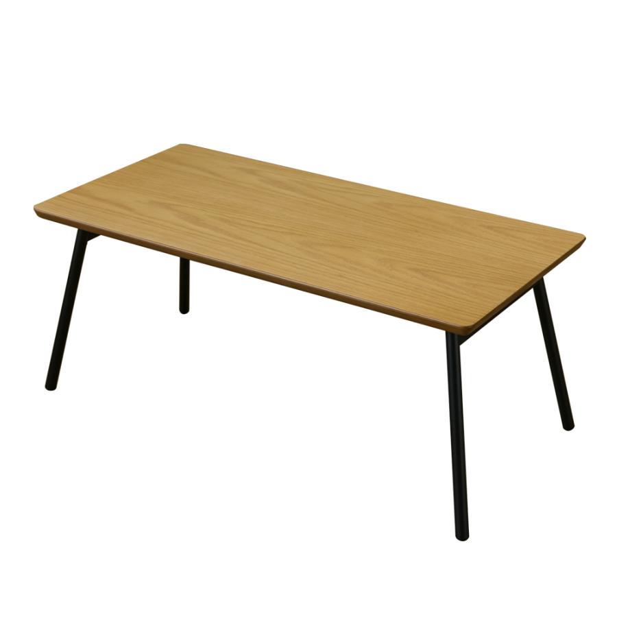 折りたたみテーブル 80cm×40cm 折れ脚センターテーブル 木製天板 コンパクト04｜adhoc-style｜04