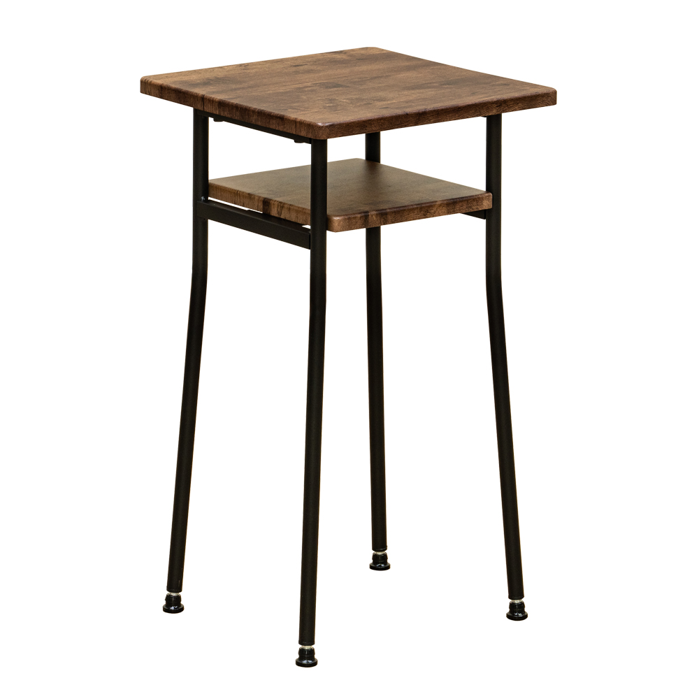 サイドテーブル 棚付き 30cm幅 ミニテーブル正方形 ソファサイド ベッドサイド コンパクト｜adhoc-style｜02