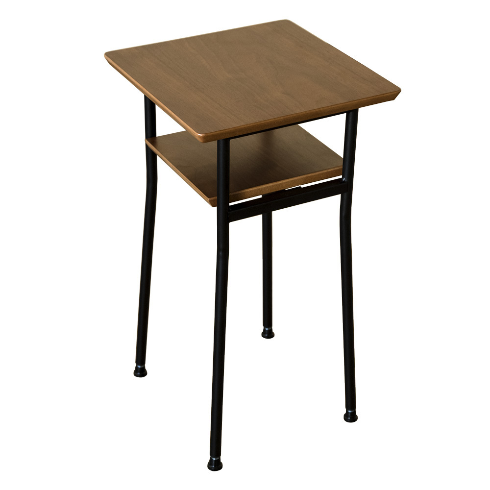 サイドテーブル 棚付き 30cm幅 ミニテーブル正方形 ソファサイド ベッドサイド コンパクト｜adhoc-style｜03