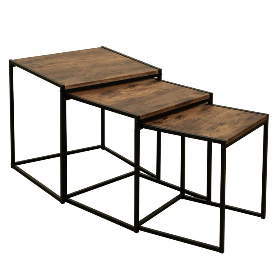 ネストテーブル 3個セット サイドテーブル 35cm〜45cm幅 木目柄 大理石柄 ミニテーブル｜adhoc-style｜02