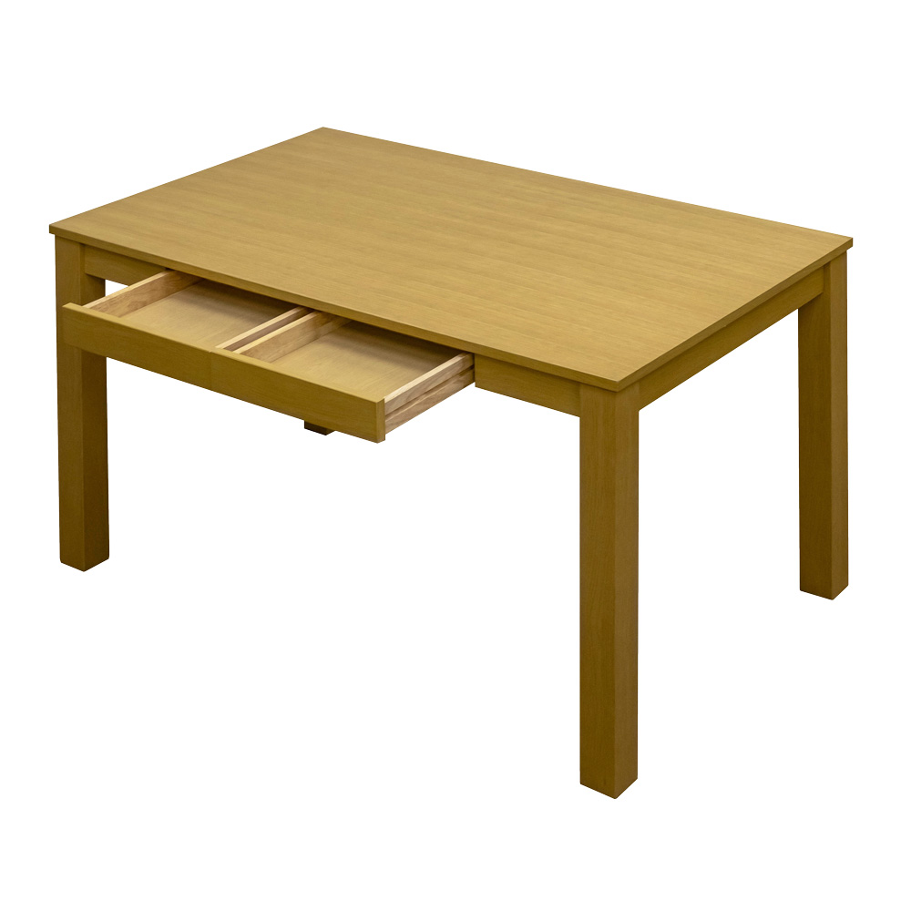 ダイニングテーブル 引出し付 木製 110cm幅 北欧風 4人用 2人用 デスクとしても 収納付｜adhoc-style｜03