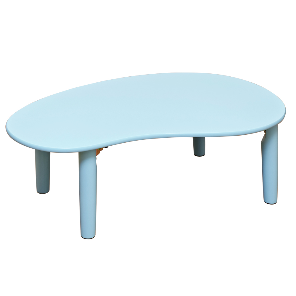 折りたたみテーブル 85cm幅 ビーンズ型 センターテーブル 木製 楕円 折れ脚 ちゃぶ台｜adhoc-style｜02