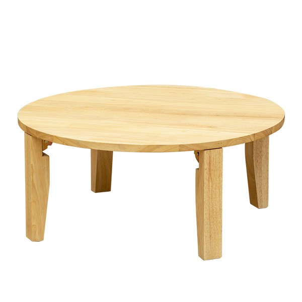 折りたたみテーブル ちゃぶ台 円卓 70cm 丸柄 天然木 折れ脚テーブル