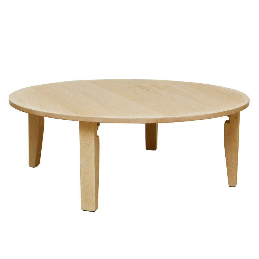 折りたたみテーブル  丸型 90cm 天然木製 ちゃぶ台 円卓 折れ脚 座卓｜adhoc-style｜02