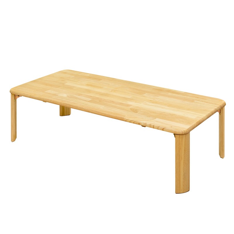 テーブル 折りたたみ 座卓 120cm×60cm 天然木製 ちゃぶ台 奥行スッキリ｜adhoc-style｜03