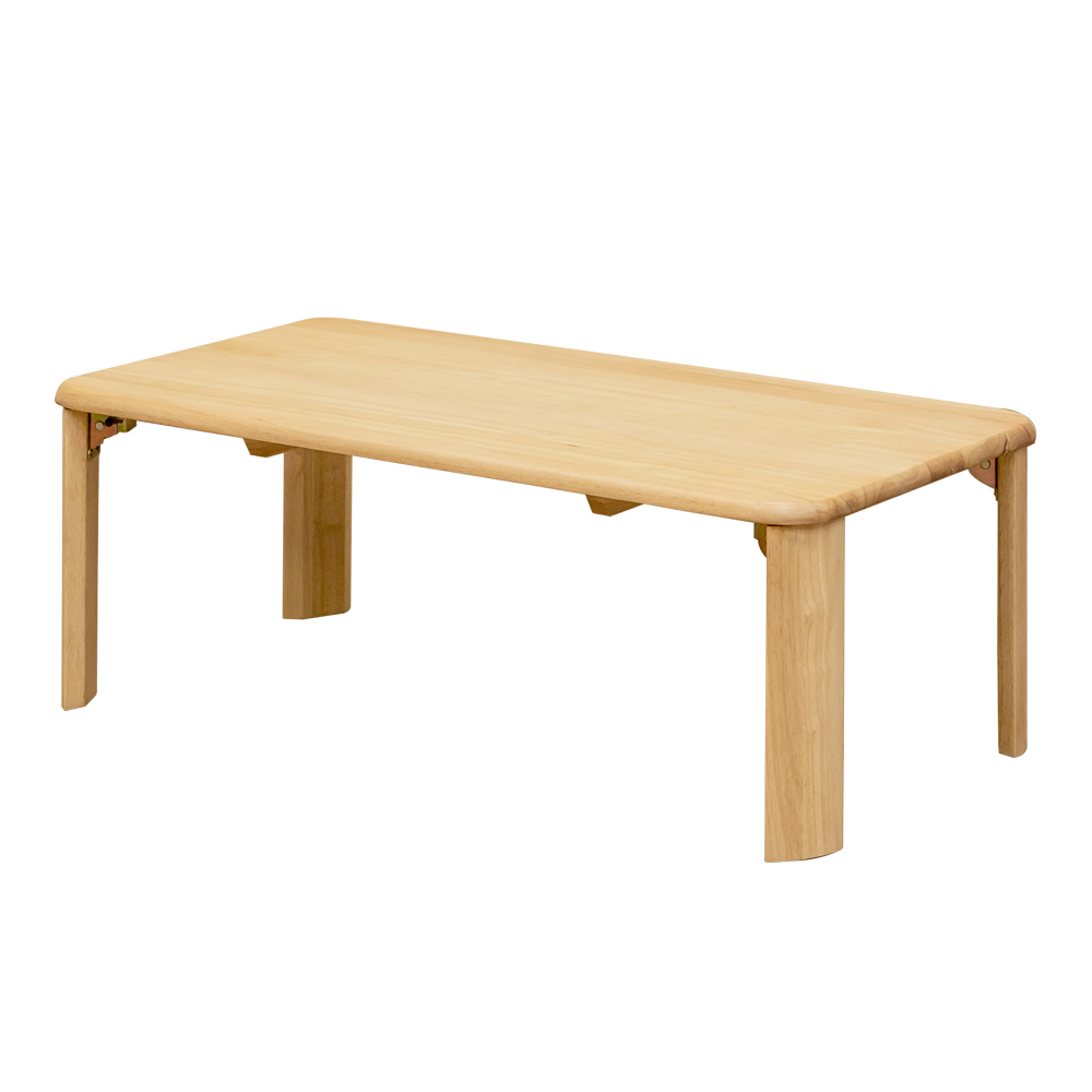 折りたたみテーブル 90cm 天然木製 ちゃぶ台 長方形 ナチュラルテイスト｜adhoc-style｜03
