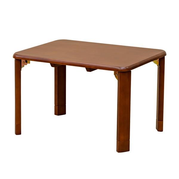 折りたたみテーブル 60cm×45cm  天然木製 ちゃぶ台 継脚式 高さ2段階 小さめ 高め｜adhoc-style｜02