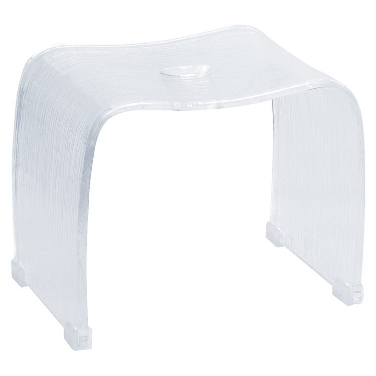 アクリルバスチェア Ray（レイ）おしゃれ 風呂椅子 バスグッズ 風呂椅子 入浴 シャワー アクリルバスチェア クリア グレー 樹皮柄 |  | 01