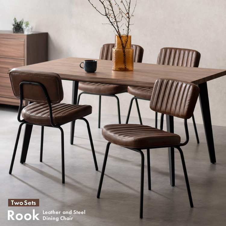 ダイニングチェア Rook（ルーク）2脚セット デザインチェア キルティング ヴィンテージ カフェチェア デスクチェア カフェ 椅子 おしゃれ | 宮武製作所 | 14