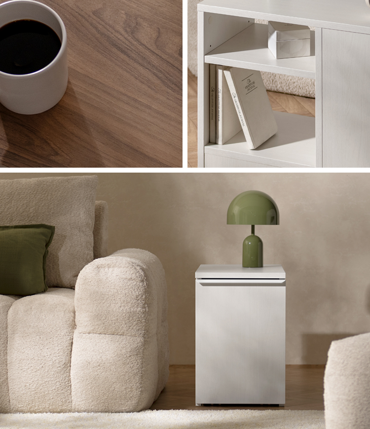 ダストボックス付きサイドテーブル NotT（ノット）宮武製作所 ゴミ箱 木製 ナイトテーブル  キッチンペール ごみ箱 おしゃれ リビングテーブル | 宮武製作所 | 05