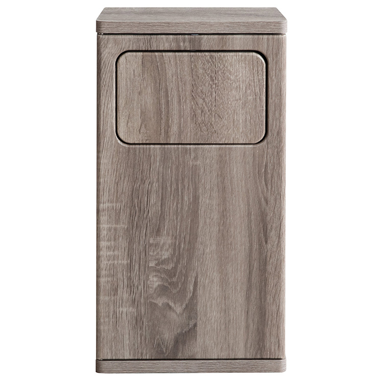 プッシュ式ダストボックス Empro（エンプロー）20L 木製 コンパクト 寝室 サイドテーブル ゴミ箱 ごみ箱 くずかご ゴミ捨て リビング ナイトテーブル | 宮武製作所 | 03