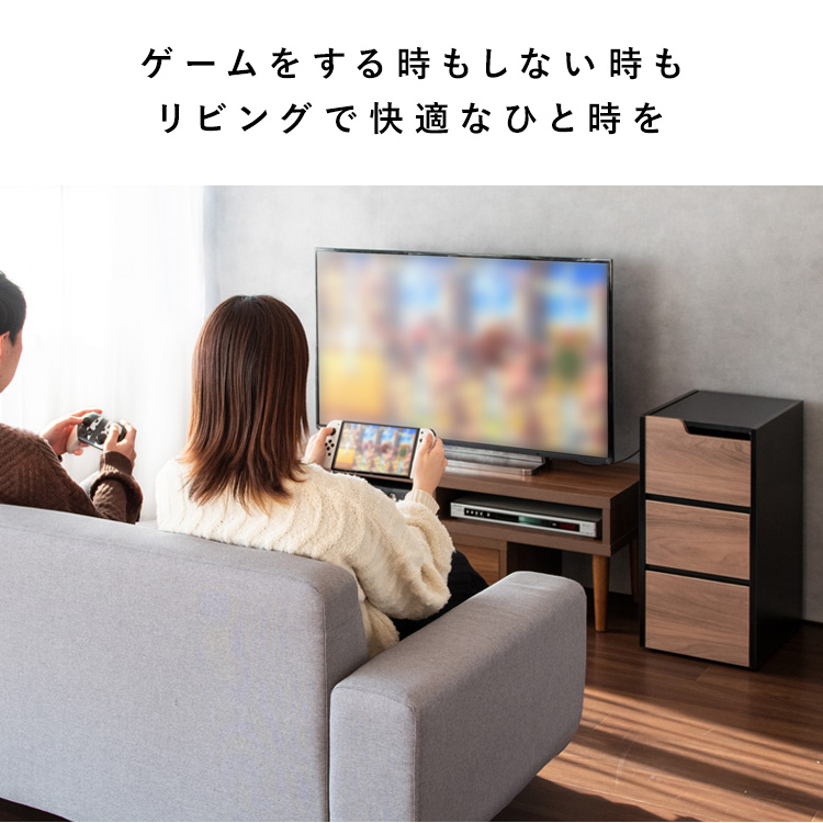 デザイナーズゲームラック REGABO（レガボ）ゲーム機ワゴン Nintendo Switch2収納 ゲームスタンド ゲーミングラック スイッチ２ キャスター ゲーム収納の画像