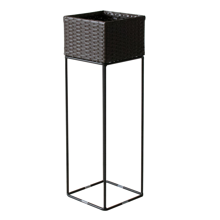 ラタンプランタースタンド Grand（グラン）幅22cm プランタースタンド ラタン調 リゾート 観葉植物 ホワイト ダークブラウン | 宮武製作所 | 02
