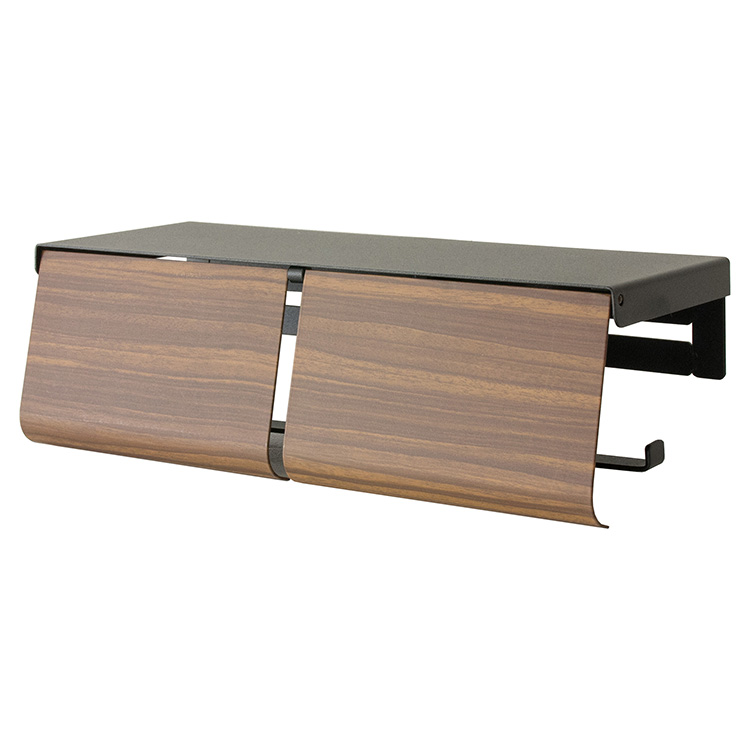 トイレットペーパーホルダー 2連 TEER（ティール）おしゃれ 棚付  ツインタイプ ツイン トイレ レストルーム ペーパーホルダー ストッカー |  | 04