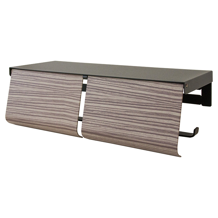 トイレットペーパーホルダー 2連 TEER（ティール）おしゃれ 棚付  ツインタイプ ツイン トイレ レストルーム ペーパーホルダー ストッカー |  | 03